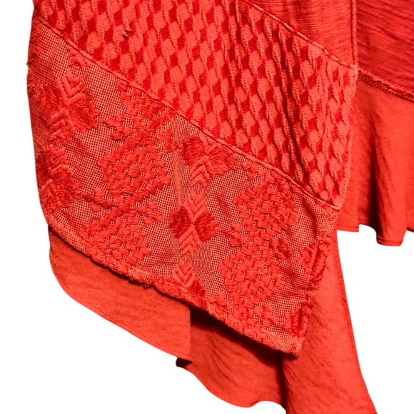 Meadow Rue Anthropologie Paso Doble Mixed Media Cotton Embroidered Cardigan - Picture 6 of 13